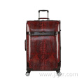 Imitated snake skin luggage